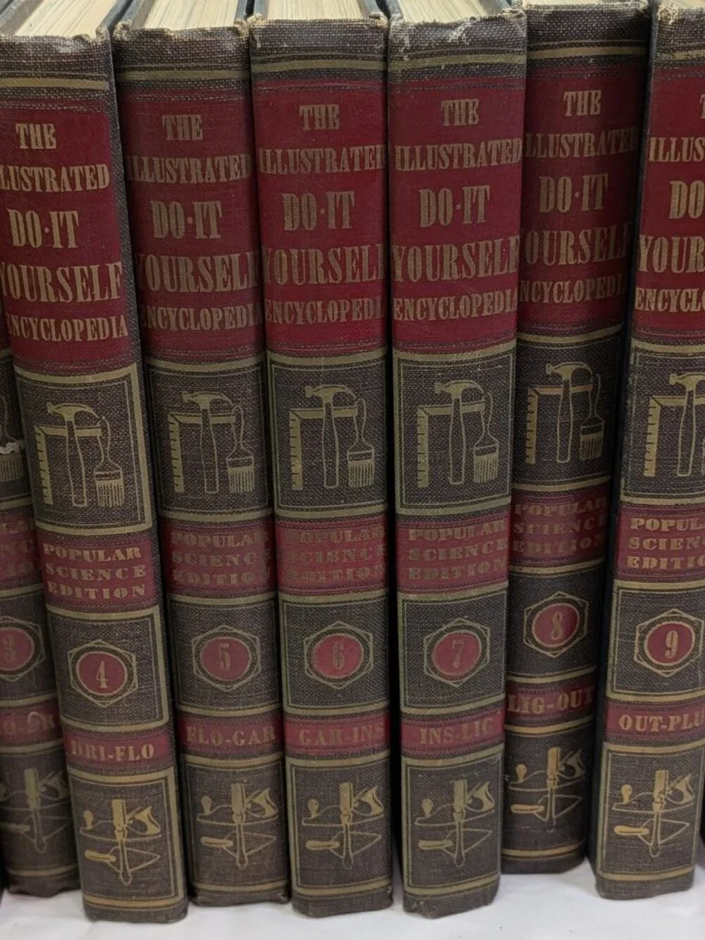 12 Vol Set VTG 1956 Popular Science Do It Yourself Encyclopedia Mid Century